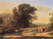 Claude Lorrain Landscape with Cephalus and Procris reunited by Diana oil painting on canvas